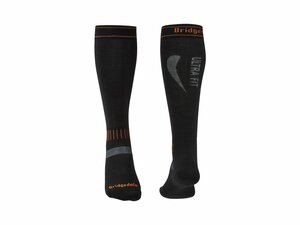 Ponožky BRIDGEDALE Ski Ultra Fit - L, black/orange