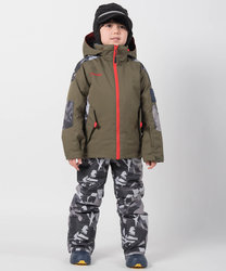 Dětská lyžařská bunda a kalhoty PHENIX AQUARIUS KIDS - 2/6, khaki/cobalt grey/red