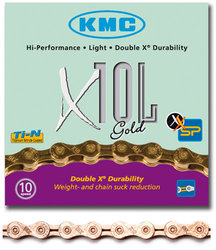 Řetěz KMC X-10 EL Gold Light 112čl.