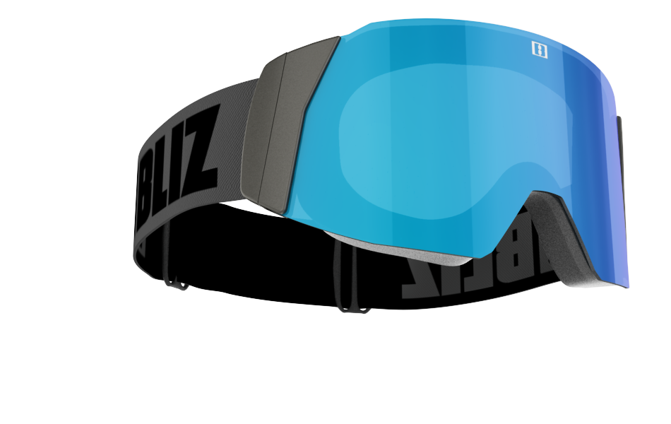 Lyžařské brýle BLIZ AIR BLACK - smoke/blue multi