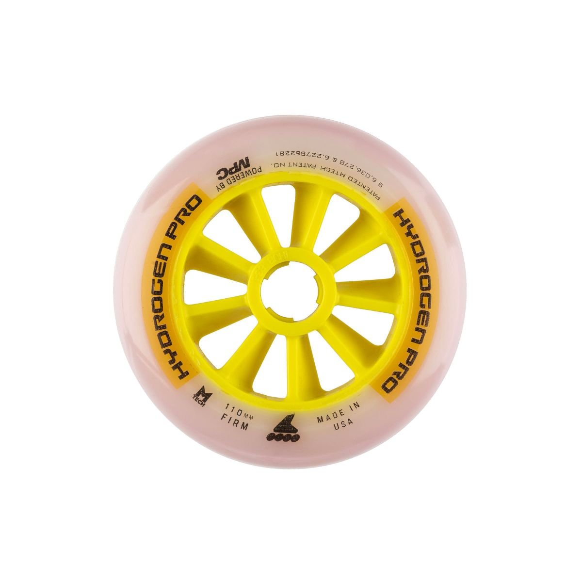 Kolečka Rollerblade HYDROGEN PRO 110MM FIRM (8ks) - white/yellow