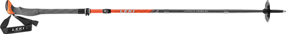 Trekové hole Leki Tour Stick Vario Carbon - 115-135, pastell orange/cool grey/white