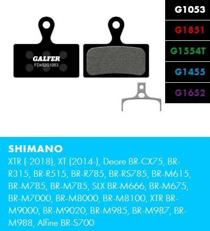 Brzdové destičky Shimano Galfer FD452G1053