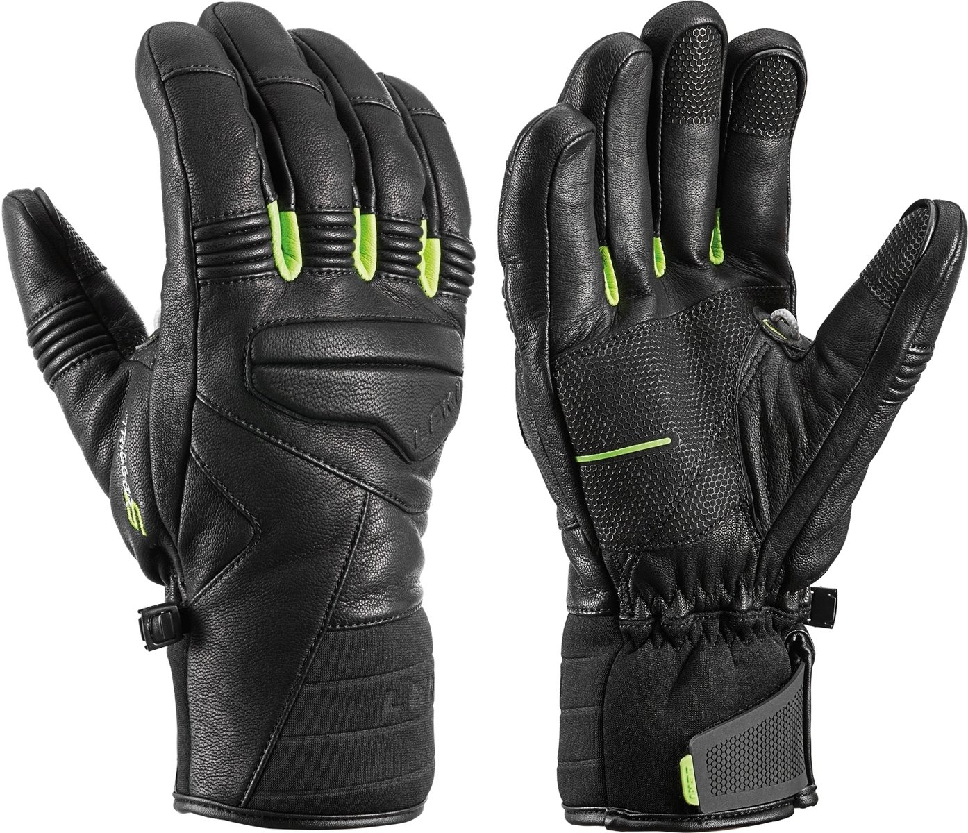 Pánské rukavice LEKI PROGRESSIVE 9 S MF touch - 11, black/lime
