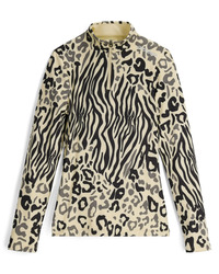 Dámská mikina SPYDER Vivid 1/2 Zip - L, animal print