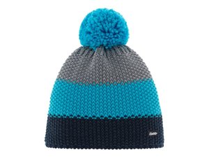 Čepice EISBÄR Star Pompon MÜ kids - blue/grey