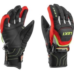 Chlapecké rukavice LEKI WORLDCUP RACE CF S GTX JR - 6, black/red/white/yellow
