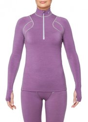 Triko Thermowave Merino Arctic 1/2 ZIPPER LS W - L, grapeade