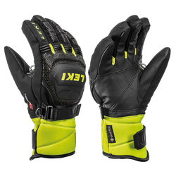 Rukavice LEKI WC RACE COACH FLEX S GTX JUNIOR - 5, black/ice/lemon