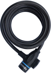 Zámek spirála MAX1 1500x8 mm 4 klíče, černý