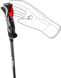 Hole LEKI CARBON 14 3D - 120, black/dark anthracite/bright red