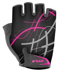 Rukavice R2 ATR36E EASER - S, black/pink/grey