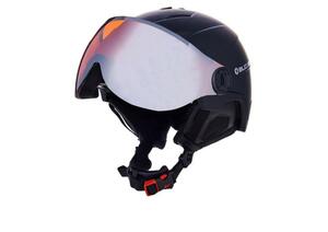 Helma Blizzard DOUBLE Visior MATT BLACK - 56-59, orange lens