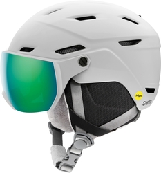 Helma SMITH SURVEY JUNIOR MIPS - matte white/green mirror, 48-56