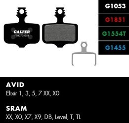 Brzdové destičky Galfer FD427G1053 - Avid, Sram