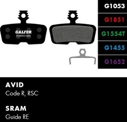 Brzdové destičky Galfer FD455G1053 - Avid, Sram