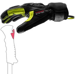 Rukavice LEKI GRIFFIN PRO 3D - 8.0, black-lime-white