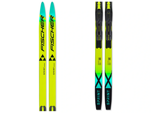 Běžky Fischer TWIN SKIN SPRINT + TOUR STEP IN JR - 130, yellow/black