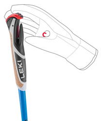 Hole LEKI CC 450 - 140, brightblue-black-white