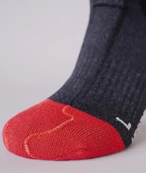 Ponožky LENZ Heat sock 5,1 toecap - 39-41, anthracite/red