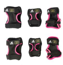 Chrániče Rollerblade SKATE GEAR - 3 sada JR - XS, black/pink